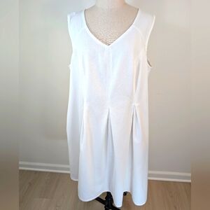 Jessica London cotton pleated, modest apron dress. 20W